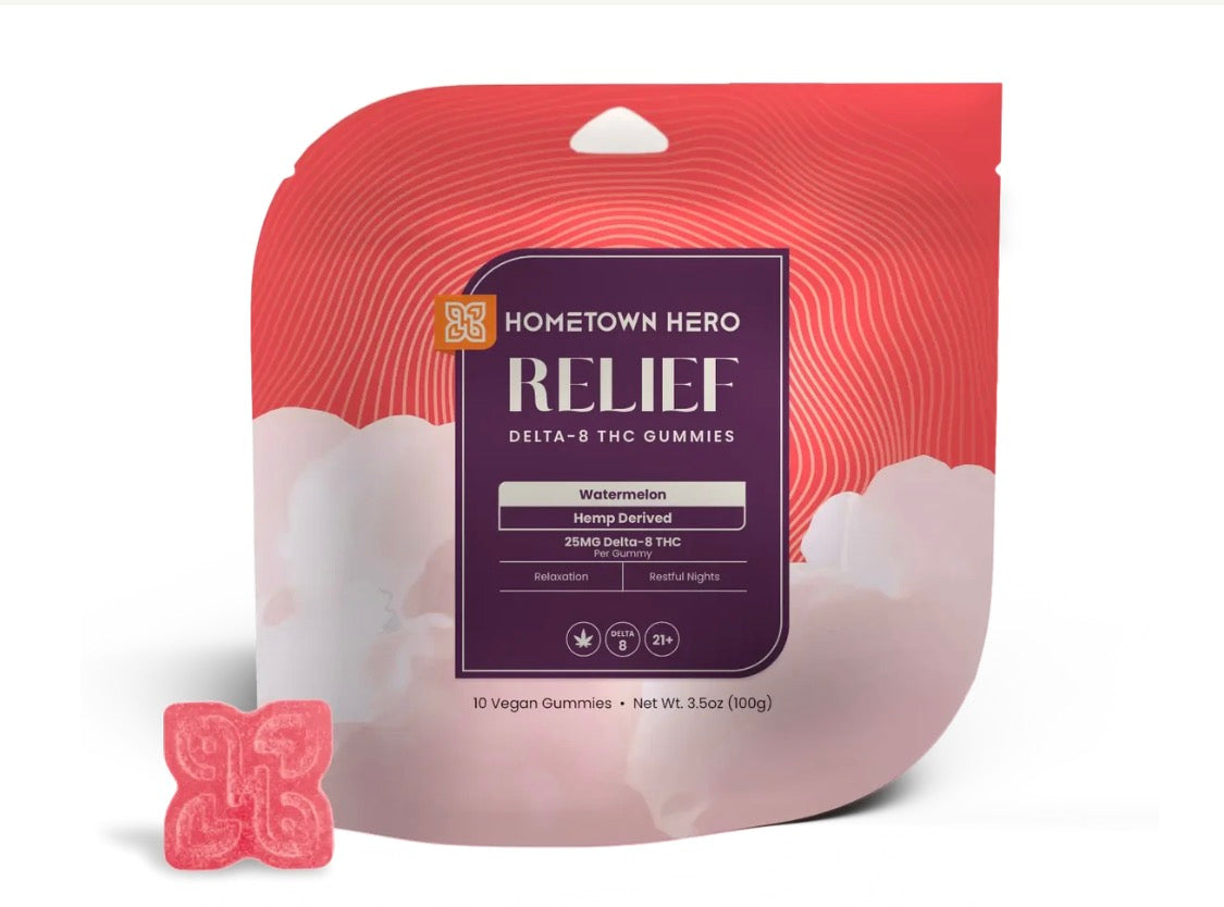 Hometown Hero - Relief Delta 8 Gummies 25mg