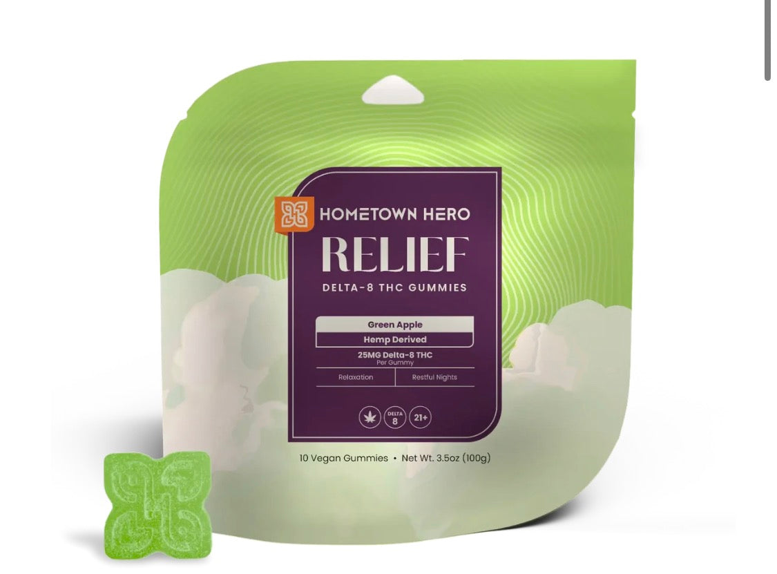 Hometown Hero - Relief Delta 8 Gummies 25mg